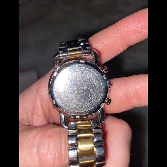 Coach stainless steel two-tone watch extra links main image 3